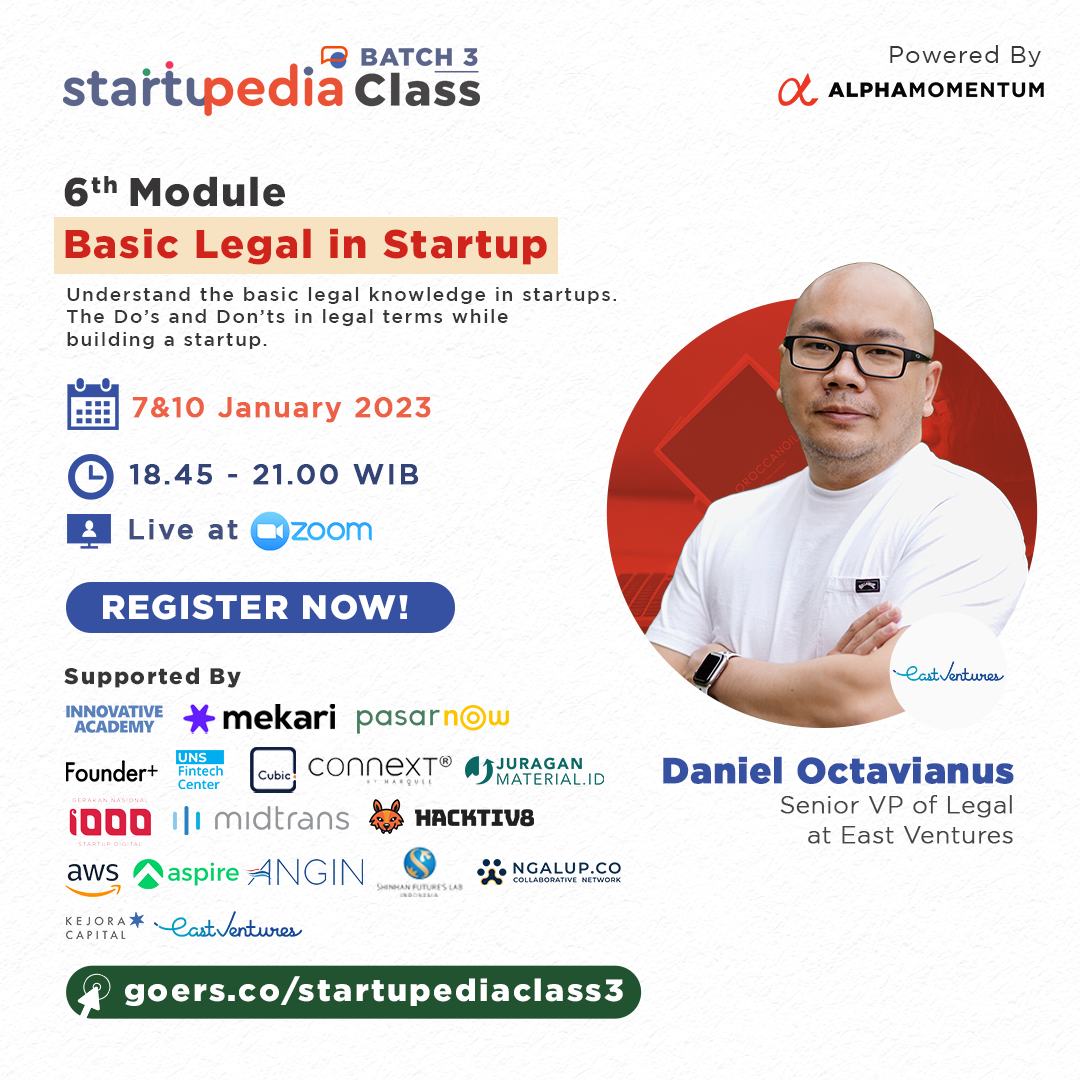 Startupedia Basic Legal in Startup Poster