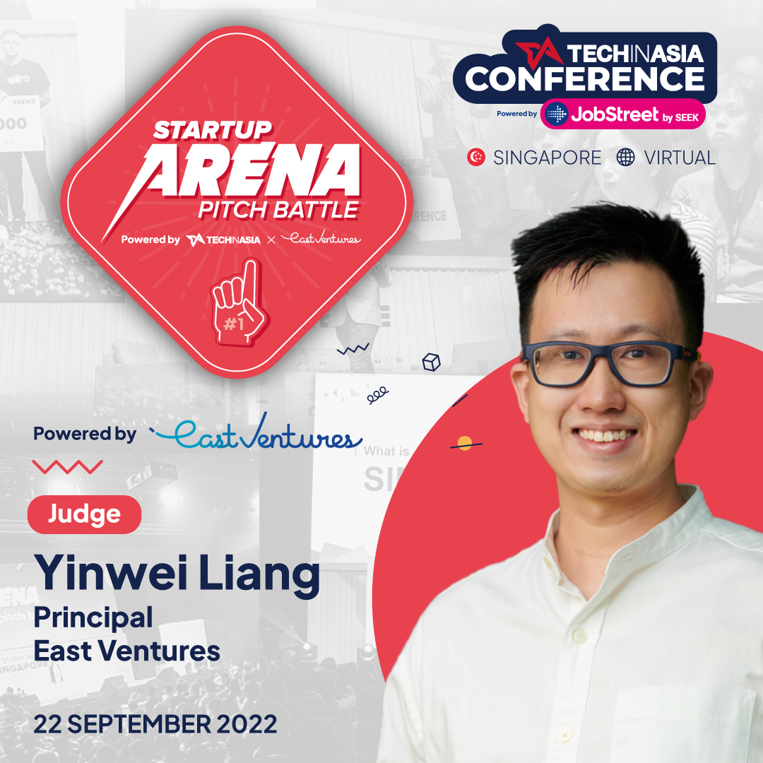Yinwei Liang at TIA Conference Startup Arena Judge|Tech in Asia Startup Arena Pitch Battle|Tech in Asia Startup Arena Pitch Battle - Willson Cuaca Judge|Tech in Asia Startup Arena Pitch Battle